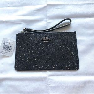 NWT Navy Blue / Black Coach Wristlet
